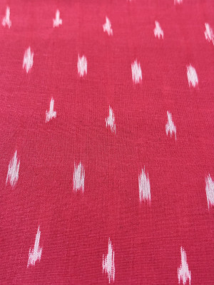 Pure Cotton Silk Dark Pink Ikat